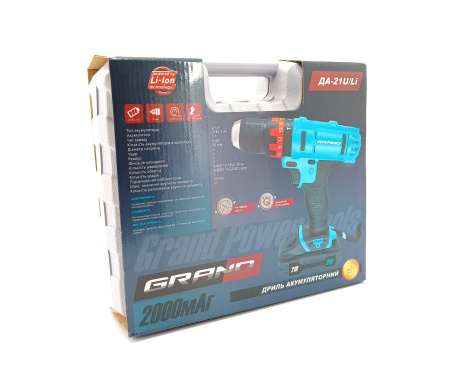 Аккумуляторный шуруповерт Grand ДА-21 U Li