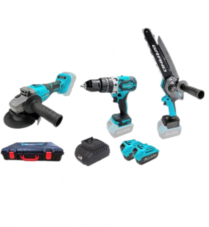 Набор аккумуляторных инструментов Grand № 3G (МШУ-20BL/PRO + ДА-20/13UBL+АПЦ-20V/8"-4)