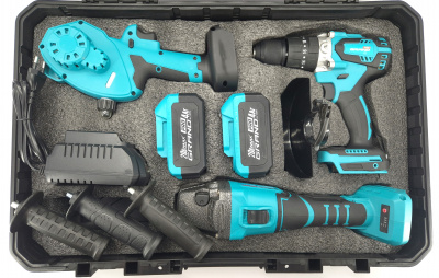Набор аккумуляторных инструментов Grand № 3G (МШУ-20BL/PRO + ДА-20/13UBL+АПЦ-20V/8"-4)